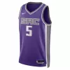 Men's Sacramento Kings De'Aaron Fox #5 Purple Swingman Jersey 2022/23 - Icon Edition - acejersey