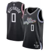 Men's Los Angeles Clippers Russell Westbrook #0 Black Swingman Jersey 2022/23 - City Edition - acejersey