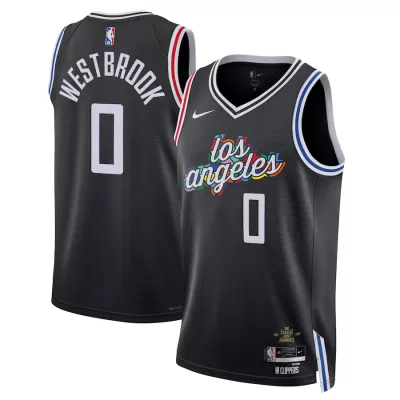 Men's Los Angeles Clippers Russell Westbrook #0 Black Swingman Jersey 2022/23 - City Edition - acejersey