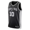 Men's San Antonio Spurs Jeremy Sochan #10 Nike Black 2022/23 Swingman Jersey - Icon Edition - acejersey