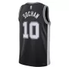 Men's San Antonio Spurs Jeremy Sochan #10 Nike Black 2022/23 Swingman Jersey - Icon Edition - acejersey