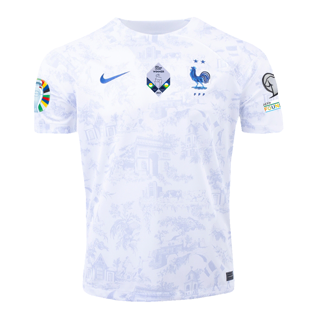 New France Away Soccer Jersey World Cup 2022 Men Adult Mbappe #10 Benzema #19