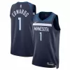 Men's Minnesota Timberwolves Anthony Edwards #1 Navy Swingman Jersey 2022/23 - Icon Edition - acejersey