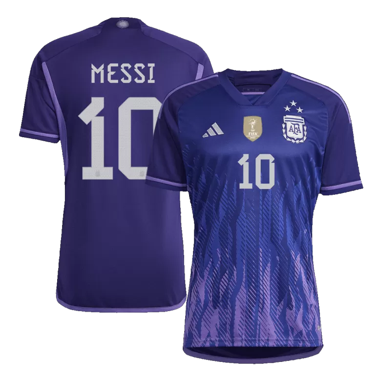 Authentic MESSI #10 Argentina 3 Stars Home Soccer Jersey 2022