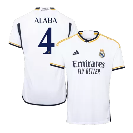 Men's Real Madrid ALABA #4 Home Soccer Jersey 2023/24 - acejersey