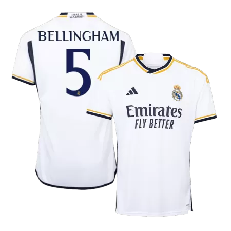 Men's Real Madrid BELLINGHAM #5 Home Soccer Jersey 2023/24 - acejersey
