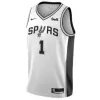 Men's San Antonio Spurs Victor Wembanyama #1 White Swingman Jersey 2022/23 - Association Edition - acejersey