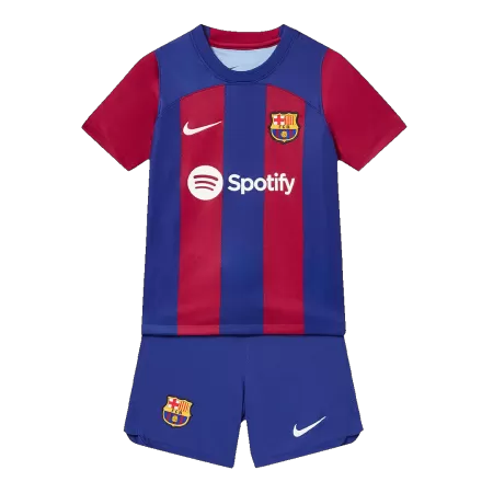 Kid's Barcelona Home Jerseys Kit(Jersey+Shorts) 2023/24 - acejersey