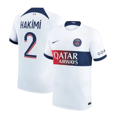Men's PSG HAKIMI #2 Away Soccer Jersey 2023/24 - Fans Version - acejersey