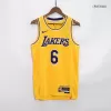 Men's Los Angeles Lakers LeBron James #6 Gold Swingman Jersey 2022/23 - Icon Edition - acejersey