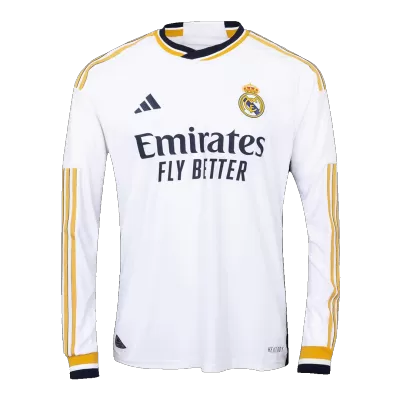 Men's Real Madrid Home Long Sleeve Soccer Jersey 2023/24 - Player Version - acejersey