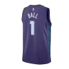 Men's Charlotte Hornets LaMelo Ball #1 Purple Swingman Jersey 2022/23 - Statement Edition - acejersey