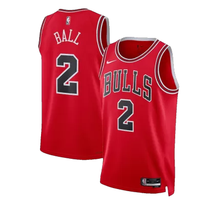 Men's Chicago Bulls Lonzo Ball #2 Red Swingman Jersey 2022/23 - Icon Edition - acejersey