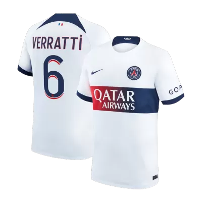 Men's PSG VERRATTI #6 Away Soccer Jersey 2023/24 - Fans Version - acejersey