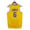 Men's Los Angeles Lakers LeBron James #6 Yellow Swingman Jersey 2022/23 - Association Edition - acejersey