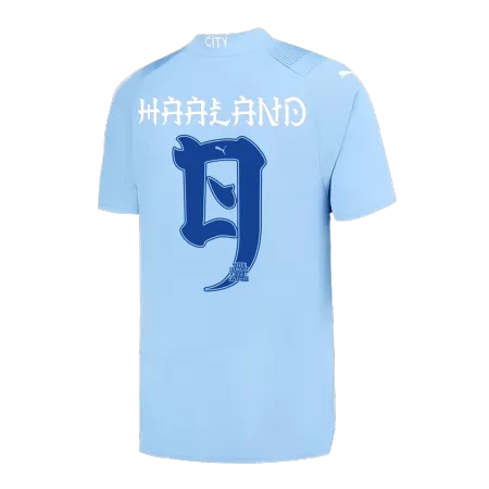 Men's Manchester City Japanese Tour Printing HAALAND #9 Home Soccer Jersey 2023/24 - Fans Version - acejersey