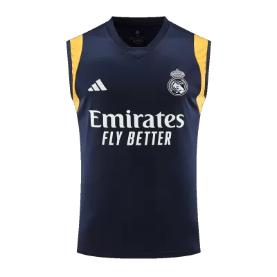 Real Madrid Pre-Match Navy Sleeveless Top 2023/24 - acejersey