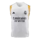 Real Madrid Pre-Match White Sleeveless Top 2023/24 - acejersey