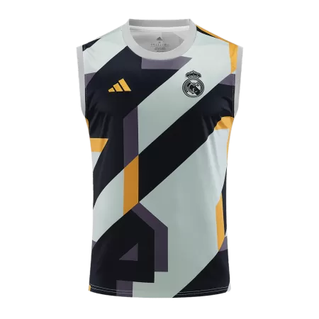 Real Madrid Pre-Match Gray&Black Sleeveless Top 2023/24 - acejersey