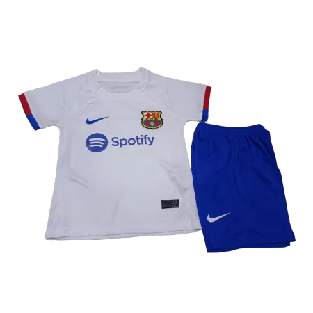 Kid's Barcelona Away Jerseys Kit(Jersey+Shorts) 2023/24 - acejersey