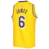 Youth Los Angeles Lakers LeBron James #6 Gold Swingman Jersey 2022/23 - Icon Edition - acejersey