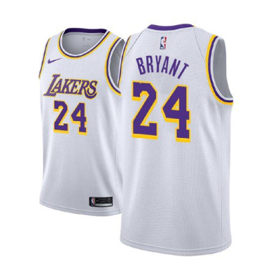 Youth Los Angeles Lakers Kobe Bryant #24 White Swingman Jersey - Association Edition - acejersey