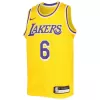 Youth Los Angeles Lakers LeBron James #6 Gold Swingman Jersey 2022/23 - Icon Edition - acejersey