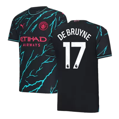 Men's Manchester City DE BRUYNE #17 Third Away Soccer Jersey 2023/24 - acejersey