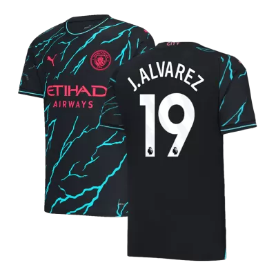 Men's Manchester City J.ALVAREZ #19 Third Away Soccer Jersey 2023/24 - acejersey