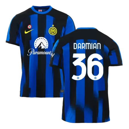 Men's Inter Milan DARMIAN #36 Home Soccer Jersey 2023/24 - Fans Version - acejersey