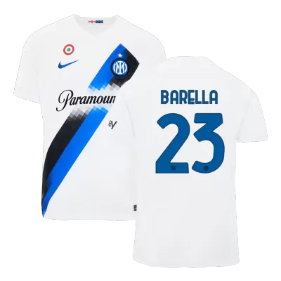 Men's Inter Milan BARELLA #23 Away Soccer Jersey 2023/24 - Fans Version - acejersey