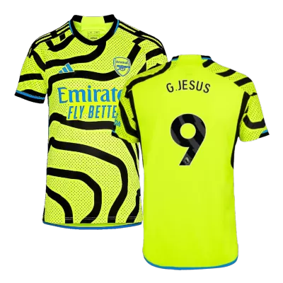 Men's Arsenal G.JESUS #9 Away Soccer Jersey 2023/24 - Fans Version - acejersey