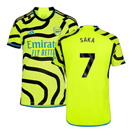 Men's Arsenal SAKA #7 Away Soccer Jersey 2023/24 - Fans Version - acejersey