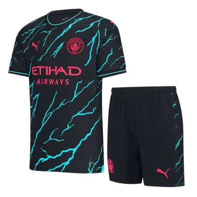 Men's Manchester City Third Away Jersey (Jersey+Shorts) Kit 2023/24 - Fans Version - acejersey