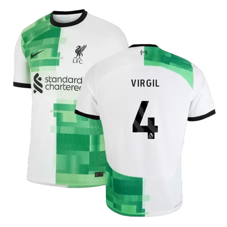 Men's Liverpool VIRGIL #4 Away Soccer Jersey 2023/24 - Fans Version - acejersey