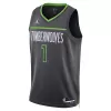 Men's Minnesota Timberwolves Anthony Edwards #1 Black Swingman Jersey 2022/23 - Statement Edition - acejersey