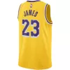 Men's Los Angeles Lakers LeBron James #23 Yellow Swingman Jersey 2022/23 - Association Edition - acejersey