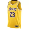 Men's Los Angeles Lakers LeBron James #23 Yellow Swingman Jersey 2022/23 - Association Edition - acejersey