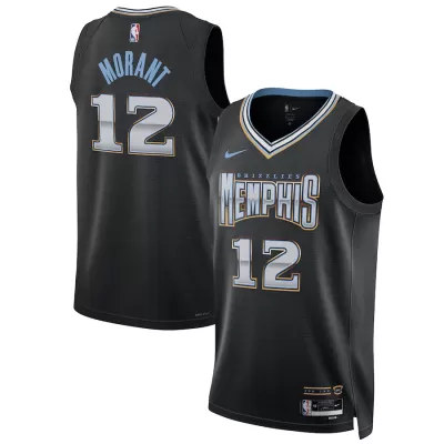 Men's Memphis Grizzlies Morant #12 Black Swingman Jersey 2022/23 - City Edition - acejersey