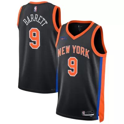 Men's New York Knicks RJ Barrett #9 Black Swingman Jersey 2022/23 - City Edition - acejersey