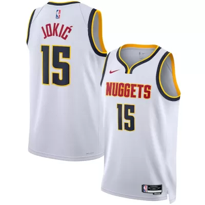 Men's Denver Nuggets Nikola Jokic #15 White Swingman Jersey 2022/23 - Association Edition - acejersey