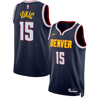 Men's Denver Nuggets Nikola Jokic #15 Navy Icon Swingman Jersey 2022/23 - acejersey