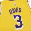 Men's Los Angeles Lakers Anthony Davis #3 Gold Swingman Jersey - Icon Edition - acejersey