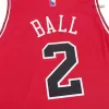 Men's Chicago Bulls Lonzo Ball #2 Red Swingman Jersey 2021 - Icon Edition - acejersey