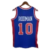 Men's Detroit Pistons Dennis Rodman #10 Blue Hardwood Classics Swingman Jersey 1988/89 - acejersey