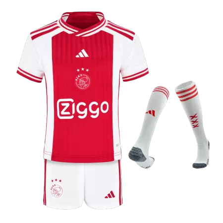 Kid's Ajax Home Jersey Full Kit 2023/24 - acejersey