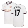 Men's Manchester City DE BRUYNE #17 Away Soccer Jersey 2023/24 - Fans Version - acejersey