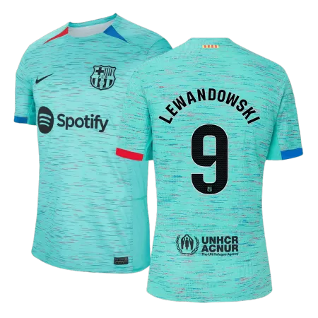 Men's Barcelona LEWANDOWSKI #9 Third Away Soccer Jersey 2023/24 - Fans Version - acejersey