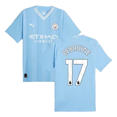 Manchester City DE BRUYNE #17 Home Soccer Jersey 2023/24 - Player Version - acejersey