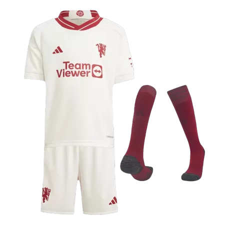 Kid's Manchester United Third Away Jersey Full Kit 2023/24 - acejersey